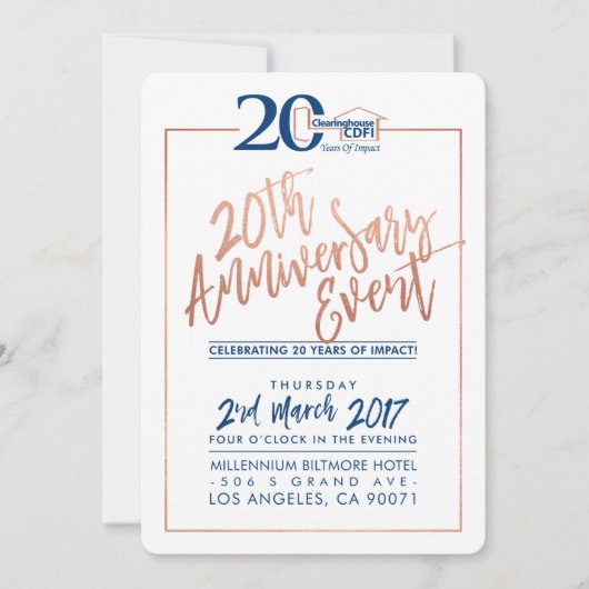 CUSTOM ANNIVERSARY PARTY INVITE Corporate Marine 2 Einladung (Vorderseite)