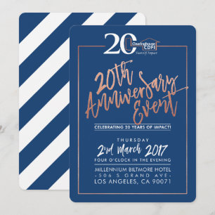 CUSTOM ANNIVERSARY PARTY INVITE Corporate Marine Einladung
