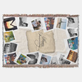 Custom Anniversary Photo Collage with Linen Decke (Vorderseite)