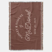 Custom Anniversary Woven Blanket Gift for Couples Decke (Vorderseite Vertikal)