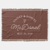 Custom Anniversary Woven Blanket Gift for Couples Decke (Vorderseite)