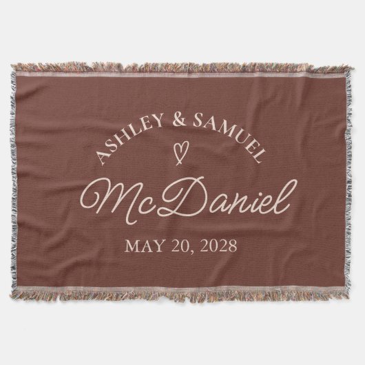 Custom Anniversary Woven Blanket Gift for Couples Decke (Vorderseite)