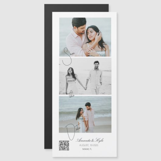 Custom announcement Photo Wedding magnet (Vorne/Hinten)