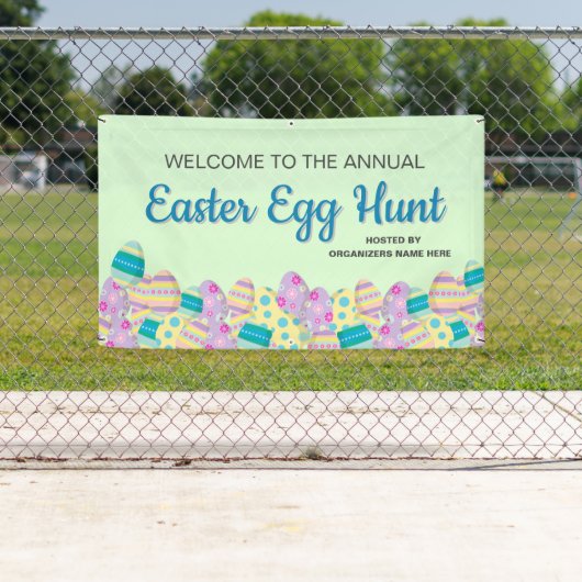Custom Annual Easter Easter Hunt Colorful Banner (Insitu)
