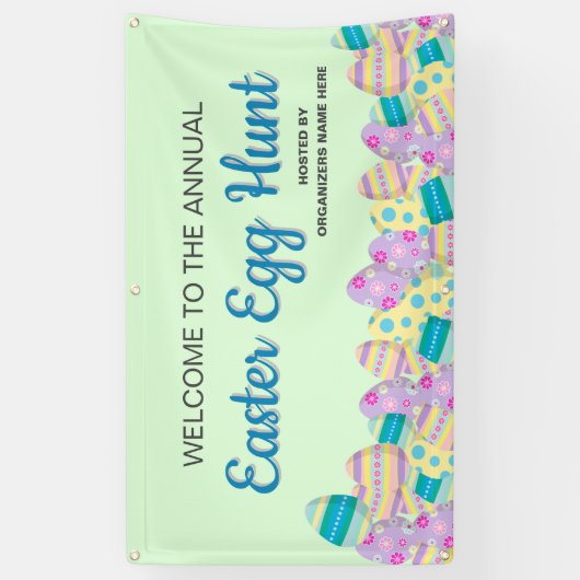 Custom Annual Easter Easter Hunt Colorful Banner (Vertikal)