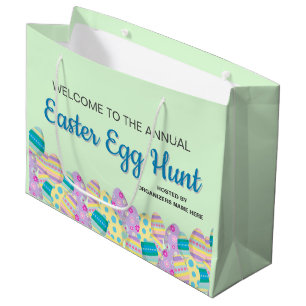 Custom Annual Easter Easter Hunt Colorful Banner Große Geschenktüte