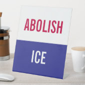 Custom Anti ICE Personal Protest Sockelschild (In Situ)