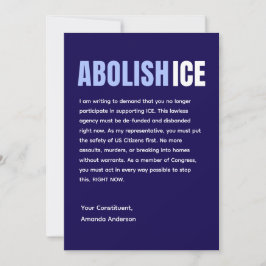 Custom Anti ICE Political Postcard Feiertagskarte
