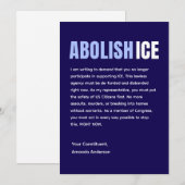 Custom Anti ICE Political Postcard Feiertagskarte (Vorne/Hinten)