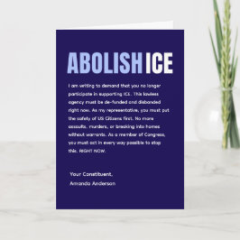Custom Anti ICE Political Postcard Karte
