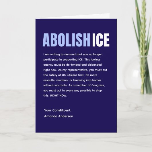 Custom Anti ICE Political Postcard Karte (Vorderseite)