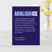 Custom Anti ICE Political Postcard Karte (Gelbe Blume)