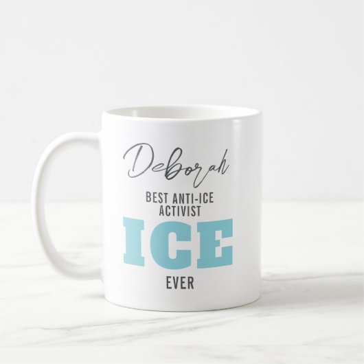 Custom Anti ICE Protest Coffee  Kaffeetasse (Links)