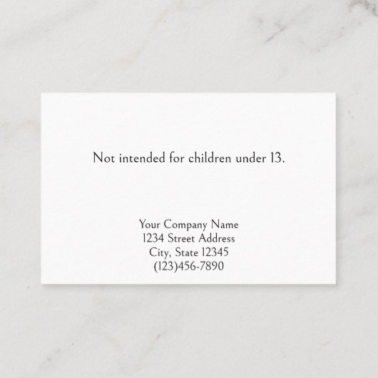 Custom Antique Study Earring Juwelier Display Card Terminkarte (Rückseite)