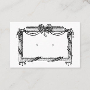 Custom Antique Study Earring Juwelier Display Card Terminkarte
