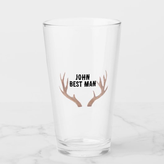 Custom antler Glass Tumbler (Vorderseite)