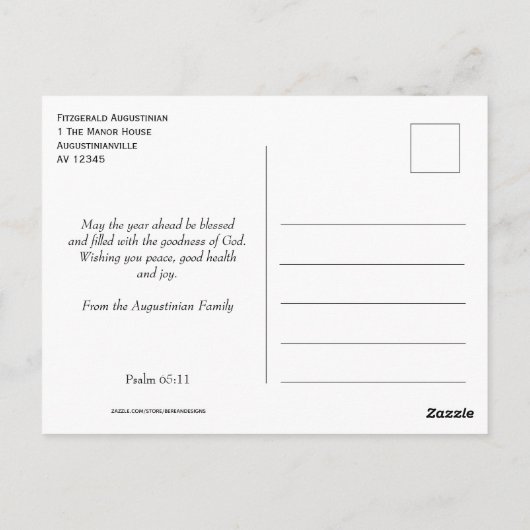 Custom ANY YEAR The Lord Crowns | New Year Postkarte (Rückseite)