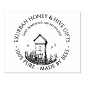 Custom Apiary Honey Hive Bies Gummistempel (Prägung)
