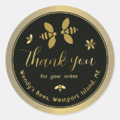 Custom Apiary Vielen Dank für Ihre Bestellung Litt Runder Aufkleber (Vorderseite)