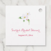 Custom Apple Blossom Bride Bridal Vielen Dank Geschenkanhänger (Rückseite)