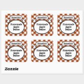 Custom Apple Butter oder jedes Canning Jar Label Quadratischer Aufkleber (Blatt)
