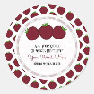 Custom Apple Classic Round Aufkleber
