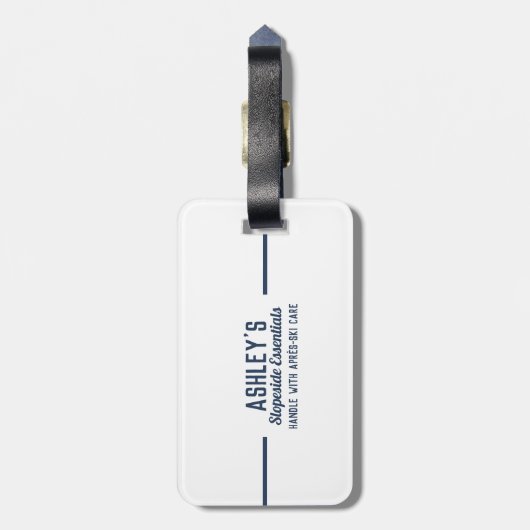 Custom Apres Ski Family Friends Ski Trip Group Gepäckanhänger (Rückseite vertikal)