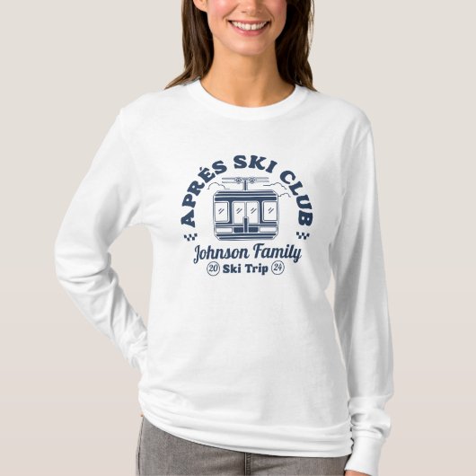 Custom Apres Ski Family Friends Ski Trip Group T-Shirt (Vorderseite)