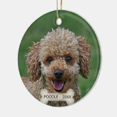 Custom Apricot Poodle Dog Foto Keramik Ornament (Links)
