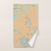 CUSTOM APRICOT SILVER FLORAL BADEZIMMER TOWEL SET (Handtuch)