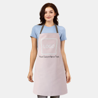 Custom Apron Blush Pink Business Logo Personalized Schürze