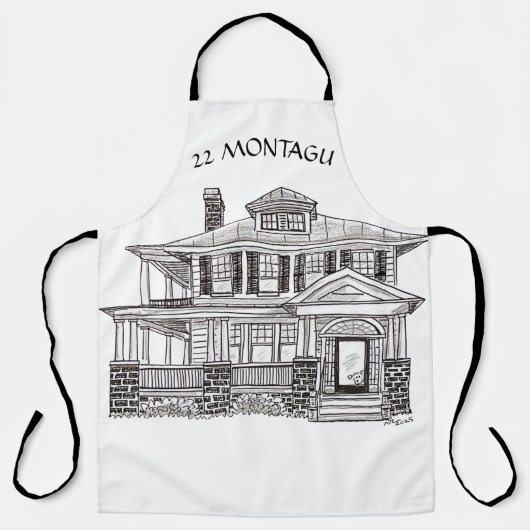 Custom apron design with a house schürze (Vorderseite)