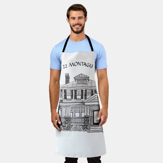 Custom apron design with a house schürze (Getragen)