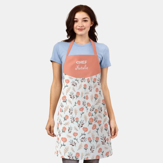 Custom Apron with Red Poppies Schürze (Getragen)