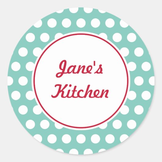 Custom Aqua Kitchen Stickers (Vorderseite)