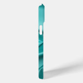 Custom Aqua Turquoise Diamonds Liebe Herzmuster Case-Mate iPhone Hülle (Rückseite / Rechts)