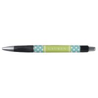 Custom Aqua und Green Polka Dots Muster