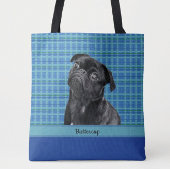 Custom Aquamarin Blue Aqua and Turquoise Dog Foto Tasche