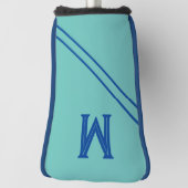 Custom Aquamarin Blue Golf Putter Head Cover Headcover (Rotieren 90)