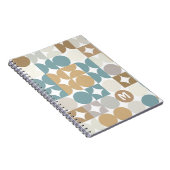 Custom Aquamarin Blue Green Gray Taupe Beige Muste Notizblock (Rechte Seite)