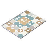 Custom Aquamarin Blue Green Gray Taupe Beige Muste Notizblock (Linke Seite)