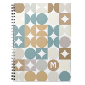 Custom Aquamarin Blue Green Gray Taupe Beige Muste Notizblock (Vorderseite)