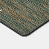 Custom Aquamarin Blue Green Stripes Art auf Imitat Schreibtischunterlage (Ecke)