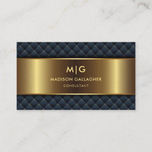 Custom Aquamarin Blue Green und Gold Beruflich Visitenkarte