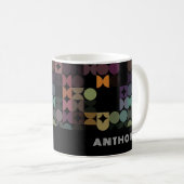 Custom Aquamarin Blue Lila Black Angesagt Art Must Kaffeetasse (VorderseiteRechts)