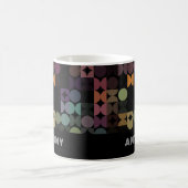 Custom Aquamarin Blue Lila Black Angesagt Art Must Kaffeetasse (Mittel)
