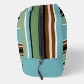 Custom Aquamarin Blue Sage Green Brown Elfenbeinst Waschbeutel (Rechts)