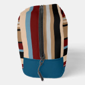 Custom Aquamarin Blue Tan Brown Dark Red Black Str Waschbeutel (Rechts)