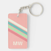 Custom Aquamarin Blue Turquoise Korallenbelag Grün Schlüsselanhänger (Rückseite)