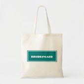 Custom Aquamarin Bridesmaid Wedding Tote Bag Tragetasche (Vorne)